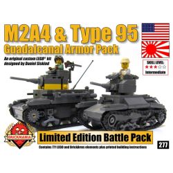 BRICKMANIA 277 non  BỘ ÁO GIÁP BATTLE OF GUADALCANAL bộ đồ chơi xếp lắp ráp ghép mô hình Military Army GAUDALCANAL ARMOR PACK Quân Sự Bộ Đội 771 khối