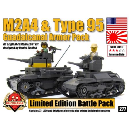 BRICKMANIA 277 non  BỘ ÁO GIÁP BATTLE OF GUADALCANAL bộ đồ chơi xếp lắp ráp ghép mô hình Military Army GAUDALCANAL ARMOR PACK Quân Sự Bộ Đội 771 khối