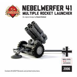 BRICKMANIA 2006 non  BỆ PHÓNG TÊN LỬA SÁU BUỒNG bộ đồ chơi xếp lắp ráp ghép mô hình Military Army NEBELWERFER 41 Quân Sự Bộ Đội 59 khối