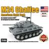 BRICKMANIA 255B non  TĂNG HẠNG NHẸ M24 XIAFEI bộ đồ chơi xếp lắp ráp ghép mô hình Military Army M24 CHAFFEE AMERICAN LIGHT TANK Quân Sự Bộ Đội 372 khối
