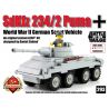 BRICKMANIA 293 non  XE BỌC THÉP SDKFZ 234 bộ đồ chơi xếp lắp ráp ghép mô hình Military Army SDKFZ234/2 PUMA Quân Sự Bộ Đội 304 khối