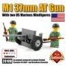 BRICKMANIA 2010B non  SÚNG CHỐNG TĂNG M1 37MM bộ đồ chơi xếp lắp ráp ghép mô hình Military Army M1 37MM ANTI-TANK GUN Quân Sự Bộ Đội 46 khối