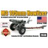 BRICKMANIA 2030 non  LỰU PHÁO M3 105MM bộ đồ chơi xếp lắp ráp ghép mô hình Military Army M3 105MM HOWITZER Quân Sự Bộ Đội 56 khối