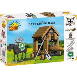 COBI 27100 non  NỔ bộ đồ chơi xếp lắp ráp ghép mô hình Medieval Castle BATTERING RAM (UNIA) Chiến Tranh Trung Cổ 100 khối