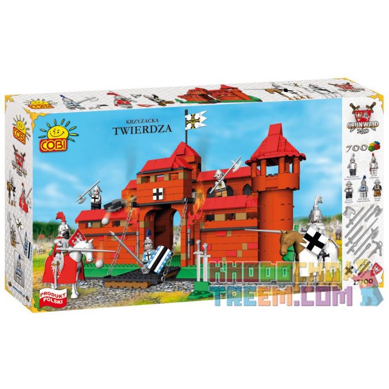 COBI 27700 non  PHÁO ĐÀI TEUTONIC bộ đồ chơi xếp lắp ráp ghép mô hình Medieval Castle KRZYŻACKA TWIERDZA Chiến Tranh Trung Cổ 700 khối