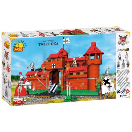 COBI 27700 non  PHÁO ĐÀI TEUTONIC bộ đồ chơi xếp lắp ráp ghép mô hình Medieval Castle KRZYŻACKA TWIERDZA Chiến Tranh Trung Cổ 700 khối