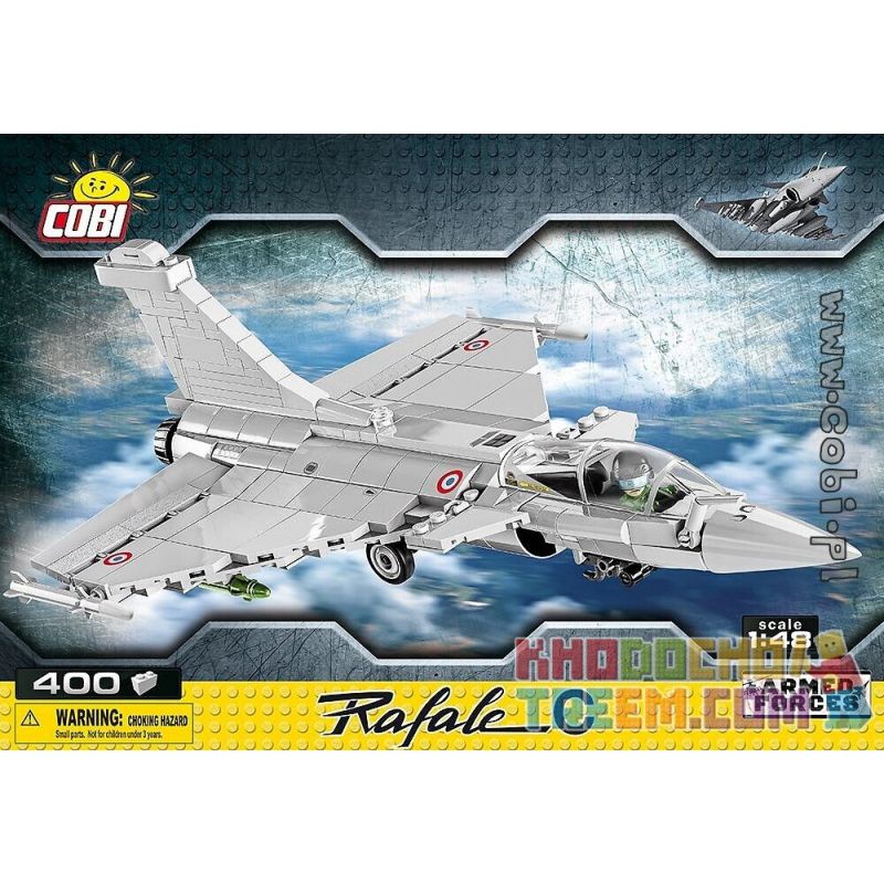 COBI 5802 non  MÁY BAY CHIẾN ĐẤU bộ đồ chơi xếp lắp ráp ghép mô hình Military Army RAFALE C Quân Sự Bộ Đội 400 khối