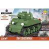 COBI 3063 non  XE TĂNG M4 SHERMAN bộ đồ chơi xếp lắp ráp ghép mô hình Military Army Quân Sự Bộ Đội 300 khối