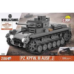 COBI 3062 non  XE TĂNG LOẠI III J bộ đồ chơi xếp lắp ráp ghép mô hình Military Army PZKPFW III AUSF. J Quân Sự Bộ Đội 286 khối