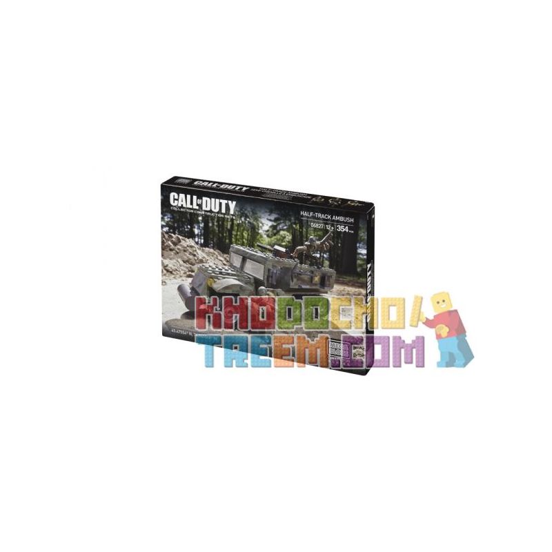MEGA BLOKS 6827 non  PHỤC KÍCH NỬA ĐƯỜNG bộ đồ chơi xếp lắp ráp ghép mô hình Call Of Duty HALF TRACK AMBUSH 354 khối