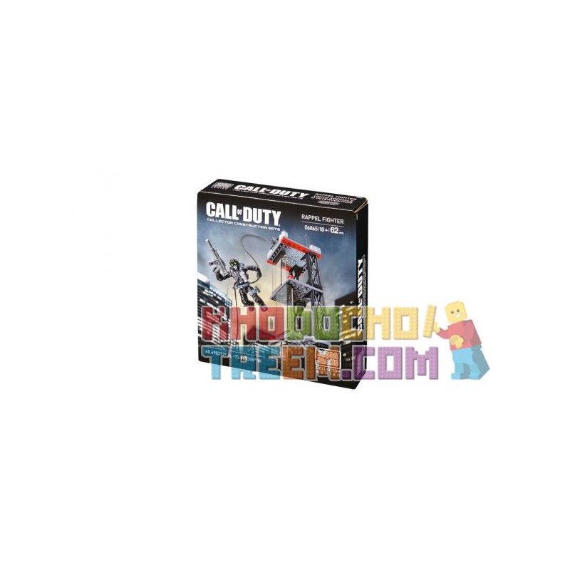 MEGA BLOKS 6865 non  CHIẾN BINH CÁP MA bộ đồ chơi xếp lắp ráp ghép mô hình Call Of Duty GHOSTS RAPPEL FIGHTER 62 khối