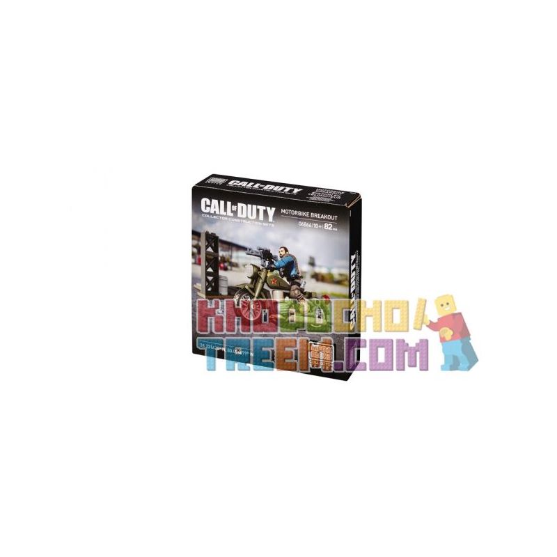 MEGA BLOKS 6866 non  ĐỘT PHÁ XE MÁY bộ đồ chơi xếp lắp ráp ghép mô hình Call Of Duty MOTORBIKE BREAKOUT 82 khối