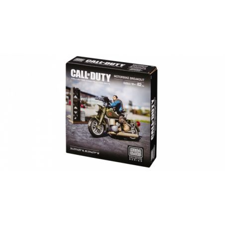 MEGA BLOKS 6866 non  ĐỘT PHÁ XE MÁY bộ đồ chơi xếp lắp ráp ghép mô hình Call Of Duty MOTORBIKE BREAKOUT 82 khối