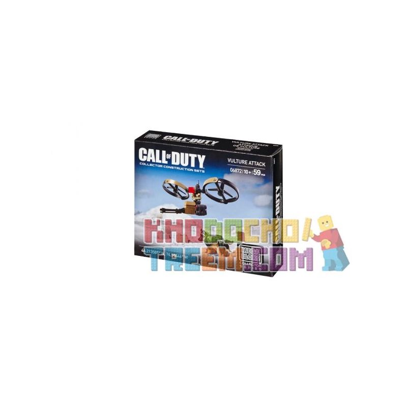 MEGA BLOKS 6872 non  KỀN KỀN TẤN CÔNG bộ đồ chơi xếp lắp ráp ghép mô hình Call Of Duty VULTURE ATTACK 59 khối