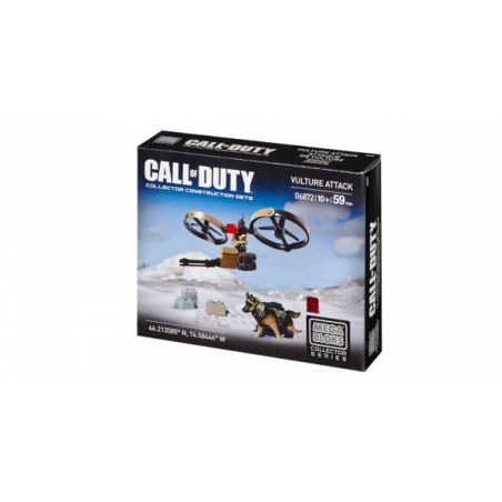 MEGA BLOKS 6872 non  KỀN KỀN TẤN CÔNG bộ đồ chơi xếp lắp ráp ghép mô hình Call Of Duty VULTURE ATTACK 59 khối