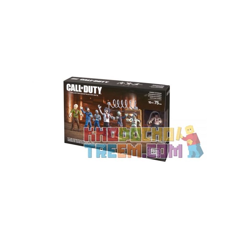 MEGA BLOKS CNF15 non  ZOMBIE BÙNG PHÁT bộ đồ chơi xếp lắp ráp ghép mô hình Call Of Duty ZOMBIES OUTBREAK 75 khối