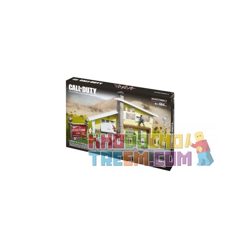 MEGA BLOKS CNG98 non  THỊ TRẤN VỤ NỔ HẠT NHÂN II bộ đồ chơi xếp lắp ráp ghép mô hình Call Of Duty NUKETOWN II 491 khối