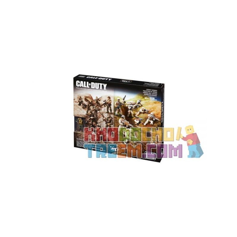 MEGA BLOKS CPC67 non  ANH HÙNG HUYỀN THOẠI bộ đồ chơi xếp lắp ráp ghép mô hình Call Of Duty LEGACY HEROES 308 khối