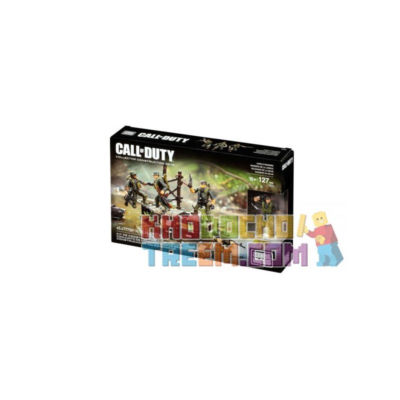 MEGA BLOKS DLC00 non  JUNGLE COMMANDO. bộ đồ chơi xếp lắp ráp ghép mô hình Call Of Duty JUNGLE RANGERS 127 khối