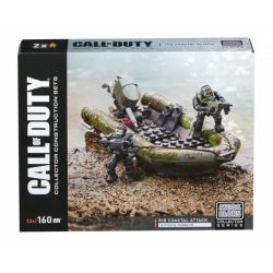 MEGA BLOKS DPW84 non  BỜ BIỂN TẤN CÔNG bộ đồ chơi xếp lắp ráp ghép mô hình Call Of Duty RIB COASTAL ATTACK 160 khối