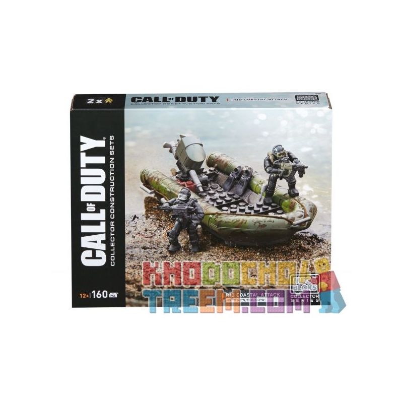 MEGA BLOKS DPW84 non  BỜ BIỂN TẤN CÔNG bộ đồ chơi xếp lắp ráp ghép mô hình Call Of Duty RIB COASTAL ATTACK 160 khối