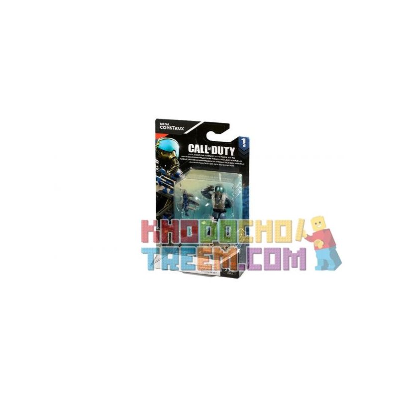 MEGA BLOKS FDY63 non  PHI CÔNG MÁY BAY bộ đồ chơi xếp lắp ráp ghép mô hình Call Of Duty JET PILOT 23 khối