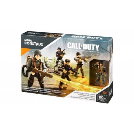 MEGA BLOKS FDY75 non  SÚNG PHUN LỬA bộ đồ chơi xếp lắp ráp ghép mô hình Call Of Duty FLAMETHROWER SHOCK TROOPS 110 khối