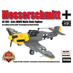 BRICKMANIA 2040B non  MESSERSCHMITT BF 109 bộ đồ chơi xếp lắp ráp ghép mô hình Military Army MESSERSCHMITT BF 109 Quân Sự Bộ Đội 337 khối