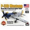 BRICKMANIA 2042 non  MÁY BAY CHIẾN ĐẤU P-51D MUSTANG bộ đồ chơi xếp lắp ráp ghép mô hình Military Army P-51D MUSTANG “BLUE NOSE” Quân Sự Bộ Đội 350 khối