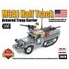BRICKMANIA 2049 non  XE NỬA BÁNH XÍCH M3A1 bộ đồ chơi xếp lắp ráp ghép mô hình Military Army M3A1 HALF TRACK ARMORED TROOP CARRIER Quân Sự Bộ Đội 415 khối