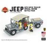BRICKMANIA 2052 non  XE JEEP VÀ M416 bộ đồ chơi xếp lắp ráp ghép mô hình Military Army JEEP WITH M416 TRAILER Quân Sự Bộ Đội 211 khối