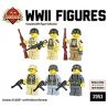BRICKMANIA 2053 non  CHIẾN TRANH THẾ GIỚI THỨ HAI (2014) bộ đồ chơi xếp lắp ráp ghép mô hình Military Army WWII FIGURE BOX (2014) Quân Sự Bộ Đội 31 khối