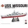 BRICKMANIA 711 non  USS MISSOURI. bộ đồ chơi xếp lắp ráp ghép mô hình Military Army Quân Sự Bộ Đội 445 khối