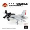BRICKMANIA 712 non  MÁY BAY CHIẾN ĐẤU P-47 THUNDER bộ đồ chơi xếp lắp ráp ghép mô hình Military Army MINI-KIT P-47 THUNDERBOLT AMERICAN FIGHTER-BOMBER Quân Sự Bộ Đội 42 khối