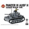 BRICKMANIA 2071 non  XE TĂNG HẠNG III H-XE TRUNG CỦA ĐỨC bộ đồ chơi xếp lắp ráp ghép mô hình Military Army PANZER III AUSF H - GERMAN MEDIUM TANK Quân Sự Bộ Đội 426 khối