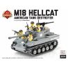 BRICKMANIA 2079 non  BỘ PHIÊN BẢN HỘP ĐEN CAO CẤP M18 HELLCAT-KẺ HỦY DIỆT MỸ bộ đồ chơi xếp lắp ráp ghép mô hình Military Army M18 HELLCAT - AMERICAN TANK DESTROYER PREMIUM BLACK BOX KIT Quân Sự Bộ Đội 490 khối