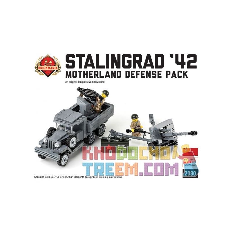 BRICKMANIA 2080 non  GÓI QUỐC PHÒNG CỦA MẸ bộ đồ chơi xếp lắp ráp ghép mô hình Military Army STALINGRAD ’42 MOTHERLAND DEFENSE PACK Quân Sự Bộ Đội 298 khối