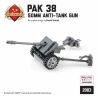 BRICKMANIA 2083 non  SÚNG CHỐNG TĂNG PAK 38 5CM bộ đồ chơi xếp lắp ráp ghép mô hình Military Army PAK 38 5CM ANTI-TANK GUN Quân Sự Bộ Đội 47 khối