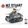 BRICKMANIA 2086 non  TĂNG HẠNG NHẸ M3 STUART bộ đồ chơi xếp lắp ráp ghép mô hình Military Army M3 STUART LIGHT TANK Quân Sự Bộ Đội 445 khối