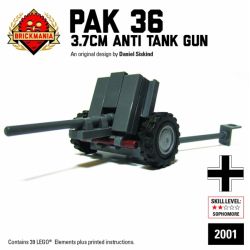 BRICKMANIA 2001 non  SÚNG CHỐNG TĂNG PAK 36 7CM bộ đồ chơi xếp lắp ráp ghép mô hình Military Army PAK 36 3.7CM ANTI-TANK GUN Quân Sự Bộ Đội 39 khối