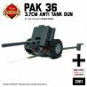 BRICKMANIA 2001 non  SÚNG CHỐNG TĂNG PAK 36 7CM bộ đồ chơi xếp lắp ráp ghép mô hình Military Army PAK 36 3.7CM ANTI-TANK GUN Quân Sự Bộ Đội 39 khối