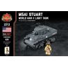 BRICKMANIA 2213 non  M5A1 STUART-XE TĂNG HẠNG NHẸ CỦA THẾ CHIẾN II bộ đồ chơi xếp lắp ráp ghép mô hình Military Army M5A1 STUART - WORLD WAR II LIGHT TANK Quân Sự Bộ Đội 420 khối