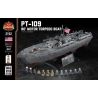 BRICKMANIA 2152 non  THUYỀN MÁY PHÓNG NGƯ LÔI PT-109-80 ' bộ đồ chơi xếp lắp ráp ghép mô hình Military Army PT-109 80' MOTOR TORPEDO BOAT Quân Sự Bộ Đội 4041 khối