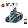 BRICKMANIA 2110 non  XE TĂNG HÀNH TRÌNH BT-7 CỦA NGA bộ đồ chơi xếp lắp ráp ghép mô hình Military Army BT-7 RUSSIAN CAVALRY TANK Quân Sự Bộ Đội 428 khối