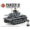 BRICKMANIA 2116 non  XE TĂNG SỐ BA-XE HẠNG TRUNG CỦA ĐỨC bộ đồ chơi xếp lắp ráp ghép mô hình Military Army PANZER III GERMAN MEDIUM TANK Quân Sự Bộ Đội 501 khối