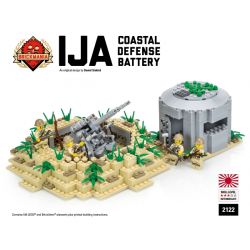 BRICKMANIA 2122 non  PHÒNG THỦ BỜ BIỂN IJN bộ đồ chơi xếp lắp ráp ghép mô hình Military Army IJN COASTAL DEFENSE BATTERY Quân Sự Bộ Đội 545 khối
