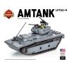 BRICKMANIA 2123 non  AMTANK LVT (A) -4 XE HẠ CÁNH THEO DÕI bộ đồ chơi xếp lắp ráp ghép mô hình Military Army AMTANK LVT(A)-4 Quân Sự Bộ Đội 701 khối