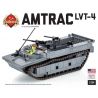 BRICKMANIA 2124 non  PHƯƠNG TIỆN HẠ CÁNH THEO DÕI AMTRAC LVT-4 bộ đồ chơi xếp lắp ráp ghép mô hình Military Army AMTRAC LVT-4   Quân Sự Bộ Đội 677 khối