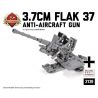 BRICKMANIA 2139 non  PHÁO PHÒNG KHÔNG KIỂU 37 7CM bộ đồ chơi xếp lắp ráp ghép mô hình Military Army 3.7CM FLAK 37 Quân Sự Bộ Đội 64 khối