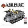 BRICKMANIA 2146 non  XE LỰU PHÁO M7B1-105MM bộ đồ chơi xếp lắp ráp ghép mô hình Military Army M7B1 PRIEST - 105MM HOWITZER MOTOR CARRIAGE Quân Sự Bộ Đội 648 khối